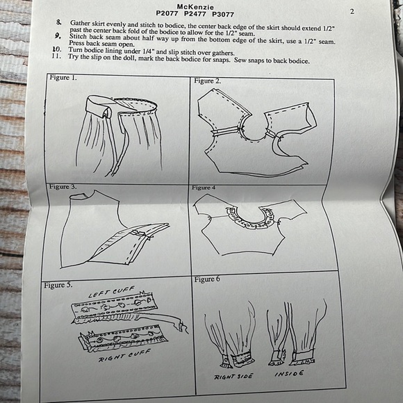 McKenzie 24-24” Doll Uncut Sewing Pattern, Connie LeeFinchum - Picture 5 of 8